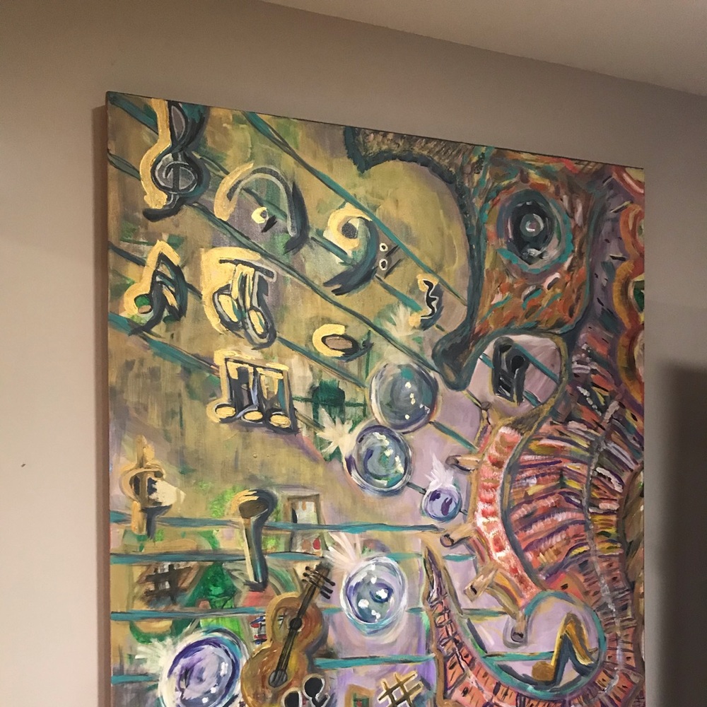 Orig acrylic painting on canvas unframed